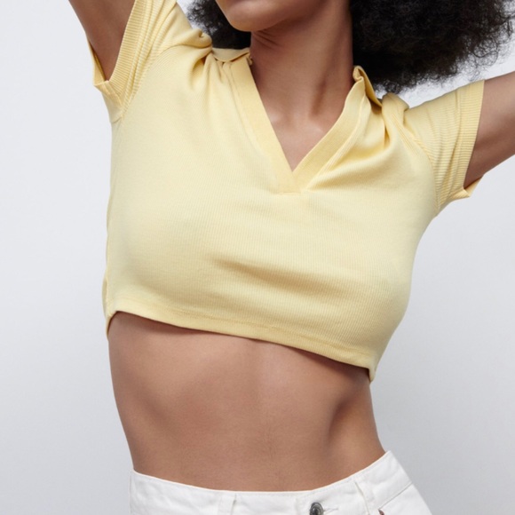 Zara - Polo Crop Top - Picture 2 of 6